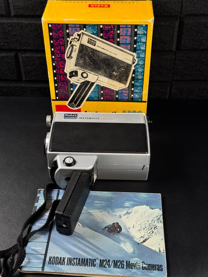 Vintage Kodak Instamatic M26 1960's Super 8 Film Movie Camera Untested With Box