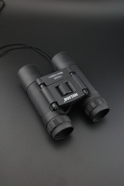 Helios 10 x 25 Compact Travel Binoculars and Case - 96M-1000M
