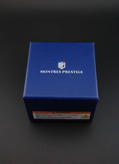 Montres Prestige MPW-0349 Men’s Watch 44mm Gold Blue Dial - Brand New & Boxed