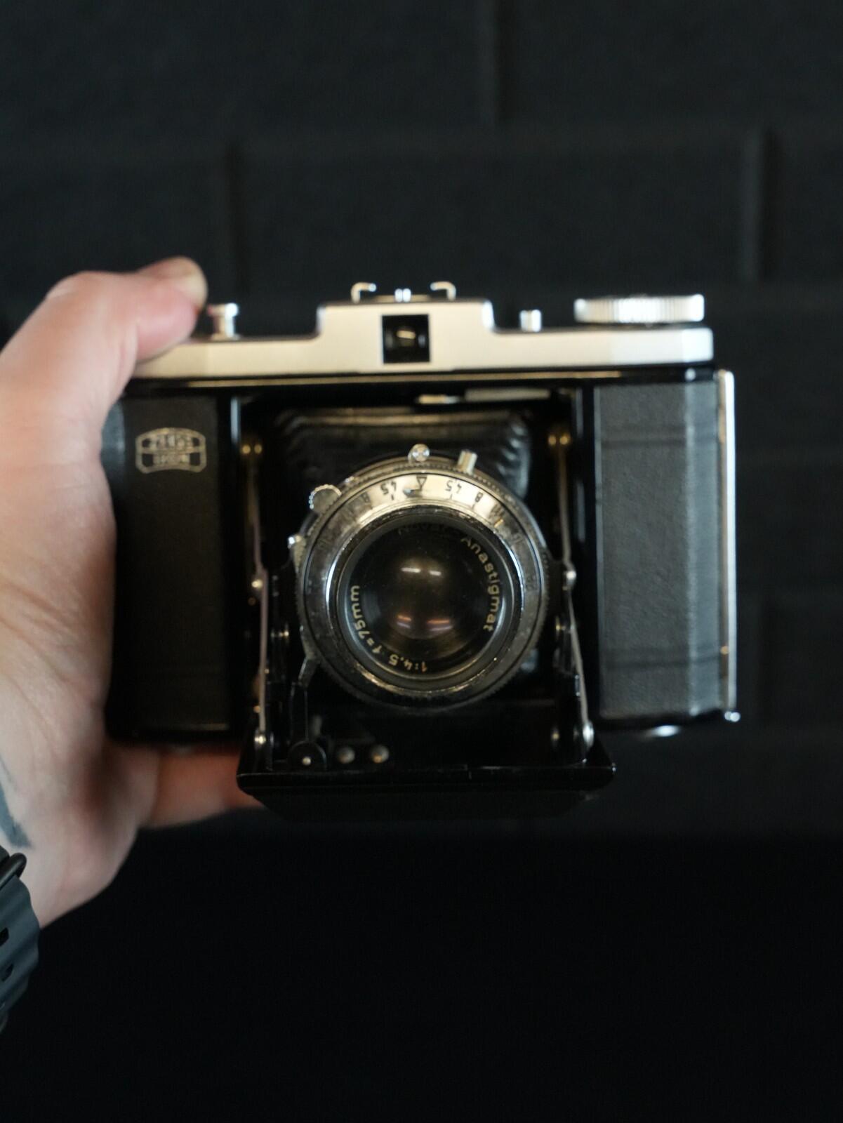 Zeiss Ikon Nettar 518/16 Vintage 1950s Folding Bellows Camera + Extras - Working
