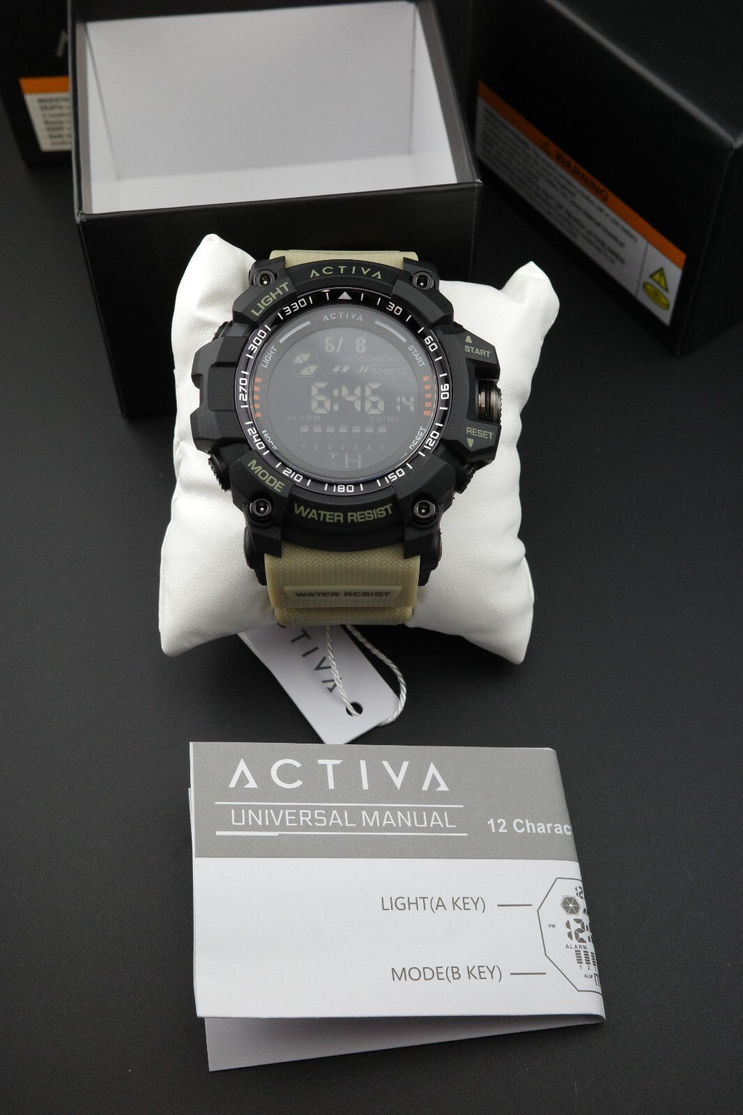 Activa Strike X Invicta ACW8020-002 Men's Digital Watch 56mm Beige - New & Boxed