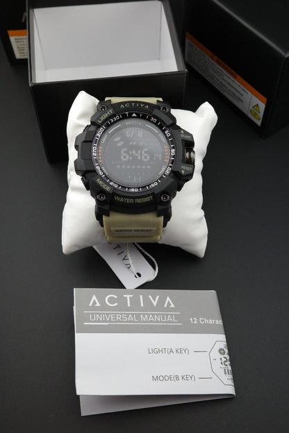 Activa Strike X Invicta ACW8020-002 Men's Digital Watch 56mm Beige - New & Boxed