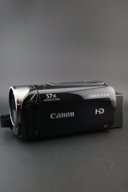 Canon LEGRIA HF R506 Full HD Camcorder Boxed Battery Charger Cables Excellent
