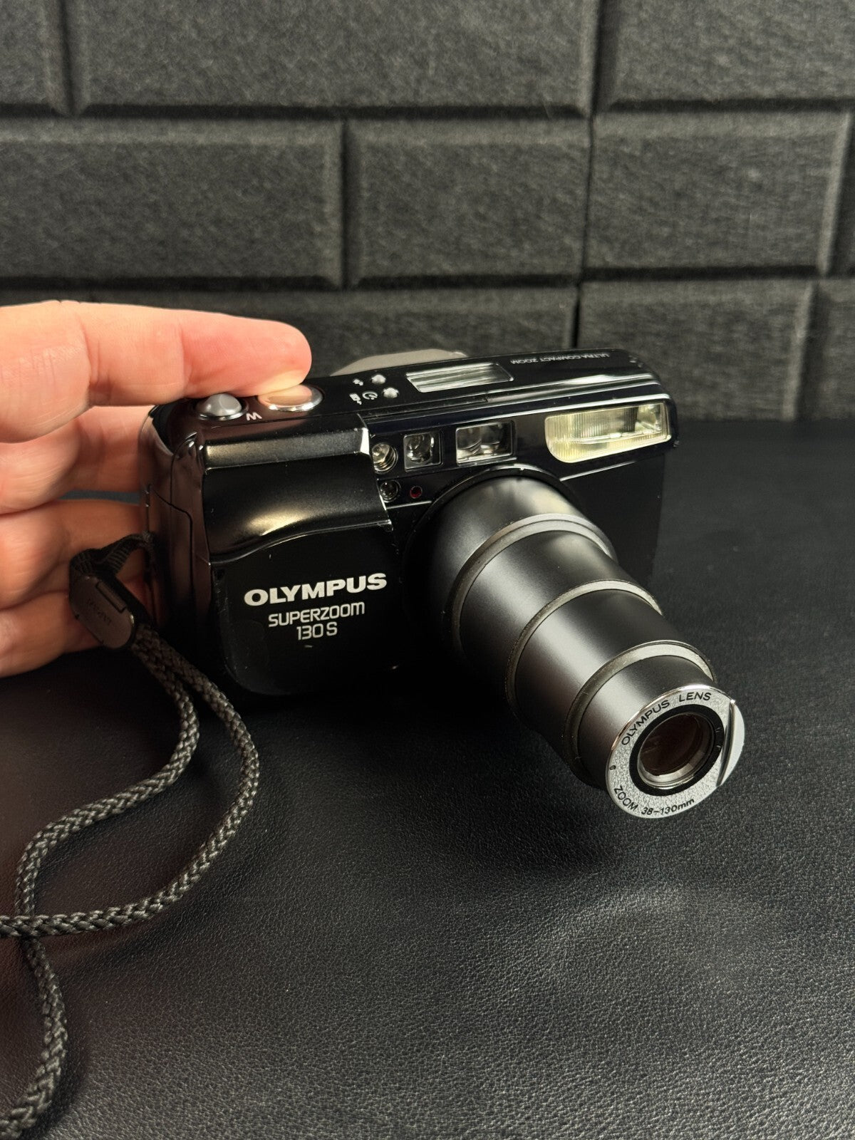 Olympus Superzoom 130 S 35mm Point & Shoot Compact Film Camera Tested & Working