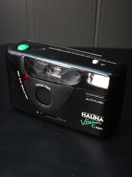 Halina Vision C-XMS 35mm Film Point & Shoot Camera + Case Tested & Fully Working