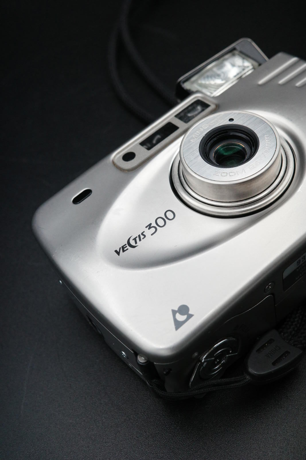 Vintage Minolta Vectis 300 Stainless Steel APS Film Camera - Tested Working