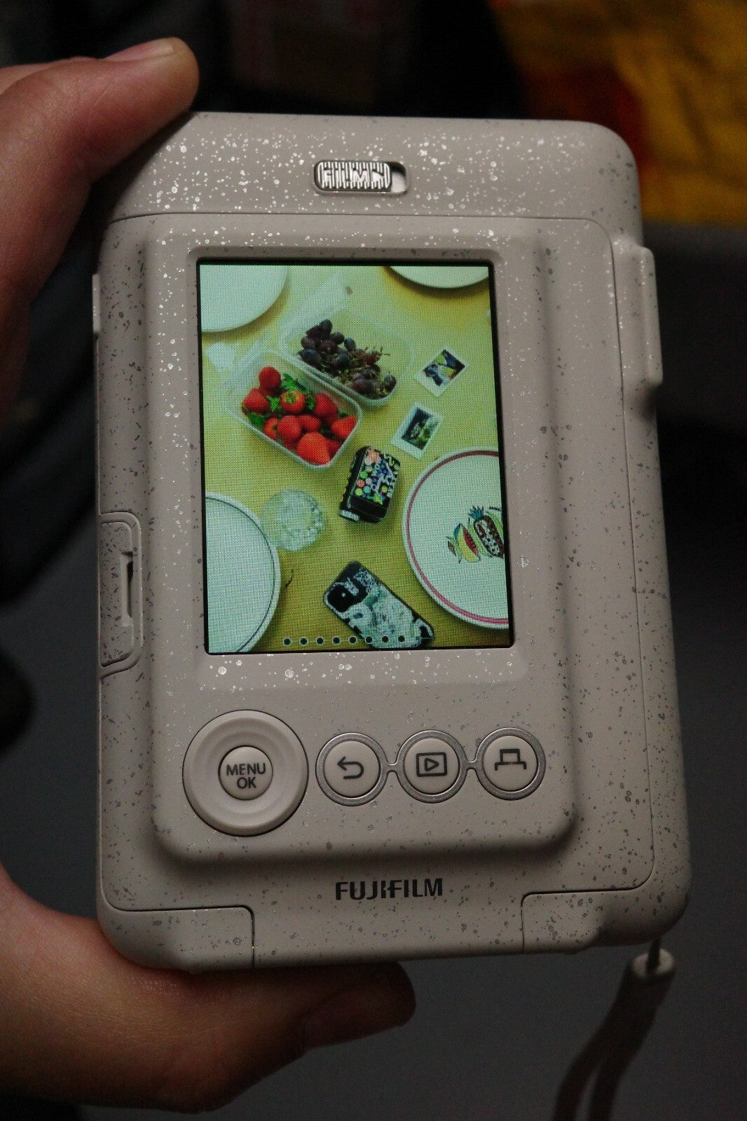 Fujifilm Mini LiPlay Hybrid Digital Instant Camera Misty White Tested & Working