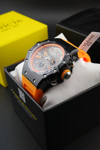 Invicta Racing Vaulthan 69663 Men’s Watch 44mm Black Orange - Brand New & Boxed