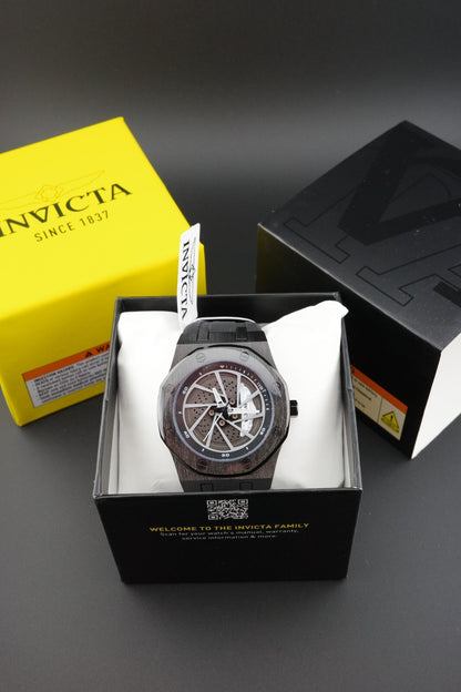 Invicta Speedway Rim 69489 Men's Racing 42mm Black Quartz Watch Brand New Boxed