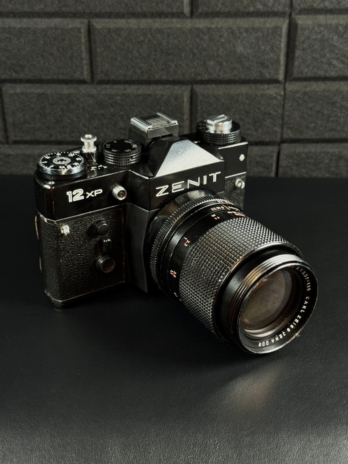 Zenit 12XP 35mm SLR Camera Zeiss Jena DDR 135mm Lens