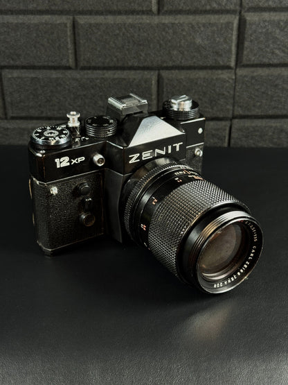 Zenit 12XP 35mm SLR Camera Zeiss Jena DDR 135mm Lens