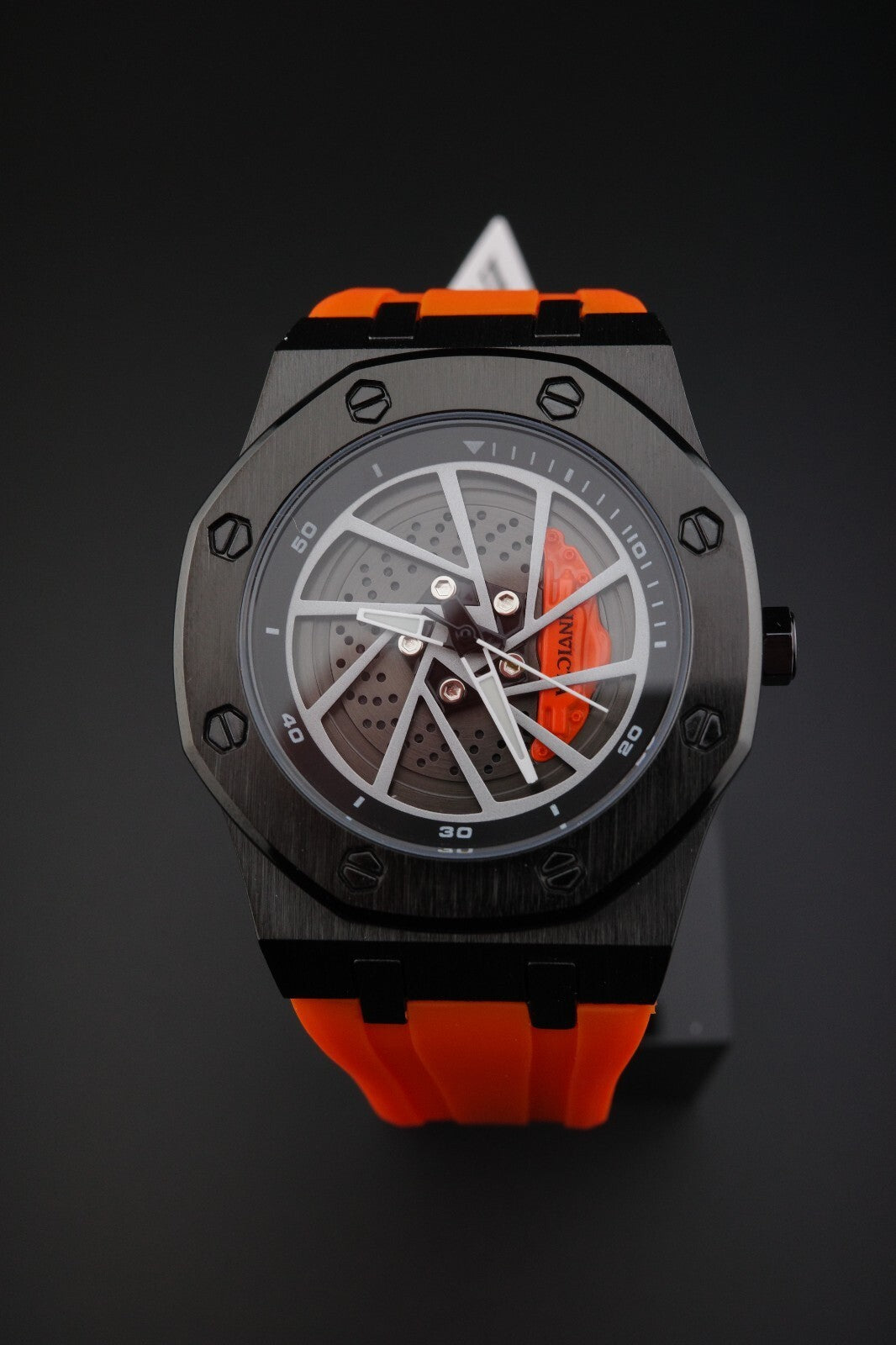 Invicta Speedway Rim 69490 Men’s Watch 42mm Black Orange - Brand New & Boxed