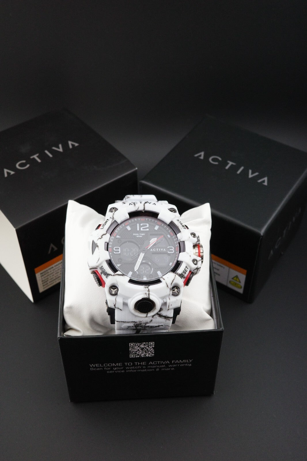 Brand New & Boxed - Activa X Invicta ACW8008-003 Men's Digital Watch 49mm White Camouflage