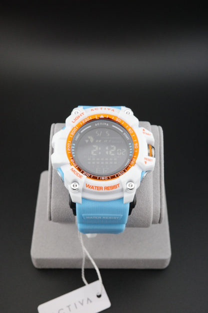 Activa x Invicta Mens Digital Watch 56mm Light Blue - Brand New & Boxed