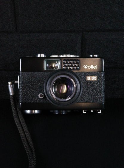 Rollei 35 B 35mm Compact Camera Carl Zeiss Lens + Case - Film Tested & Working
