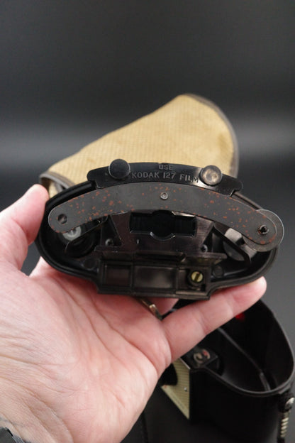 Vintage 1950's Kodak Brownie 127 Roll Film Camera With Case - Tested & Working