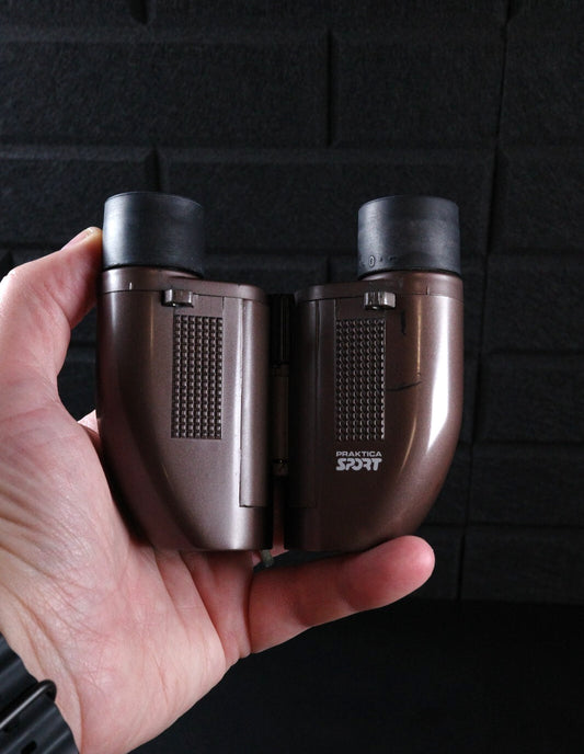 Praktica Sport Vintage 1990's 10x25 Compact Binoculars + Case - Tested & Working