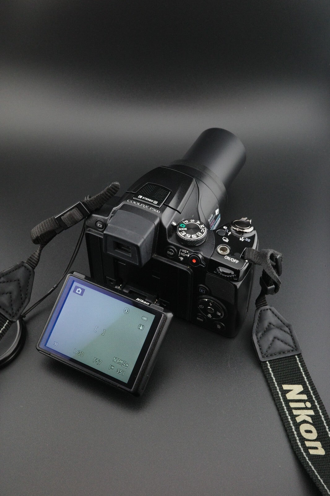 Nikon Coolpix P500 12.1MP 36x Zoom Digital Bridge Camera + New Battery / Charger