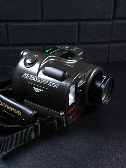 Olympus AZ-330 Superzoom Vintage 1990's 35mm Camera + Batteries - Working VGC