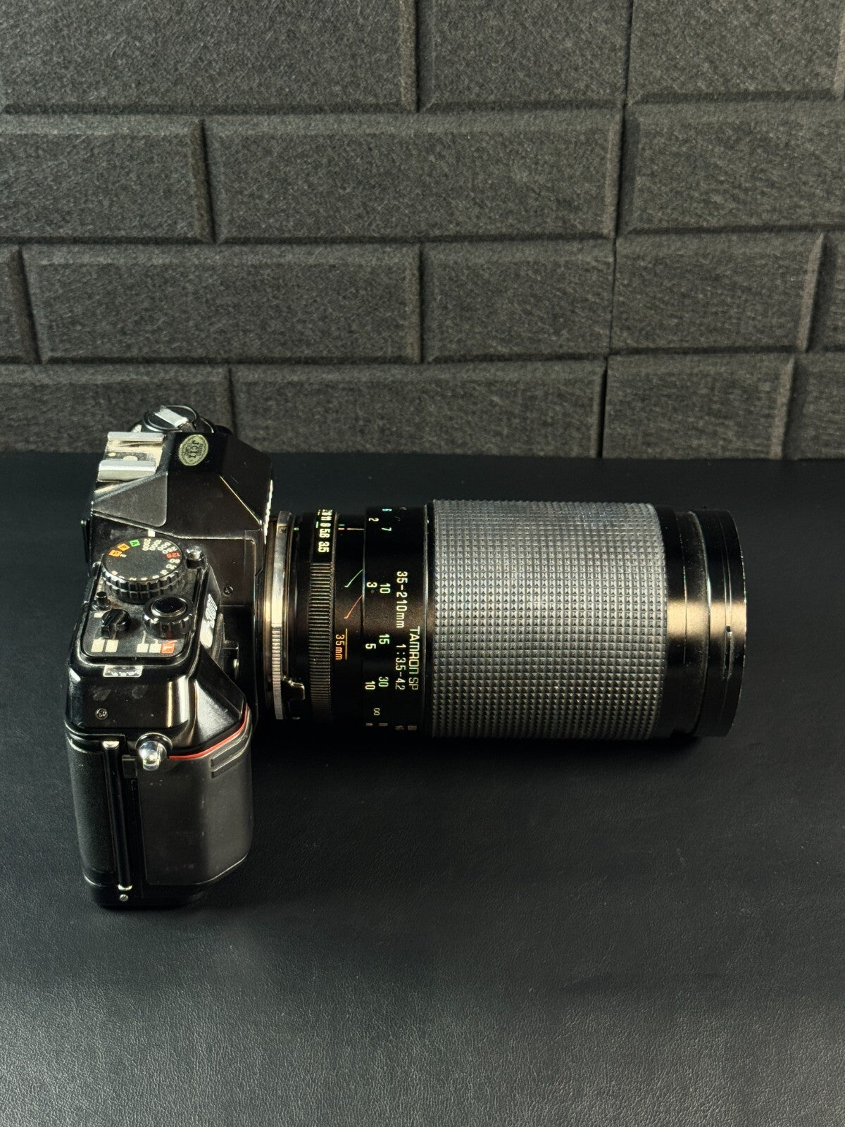 Nikon F-301 35mm Film SLR Camera + Tamron 35-200mm Zoom Lens - Tested & Working