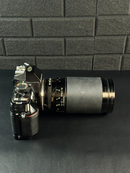 Nikon F-301 35mm Film SLR Camera + Tamron 35-200mm Zoom Lens - Tested & Working