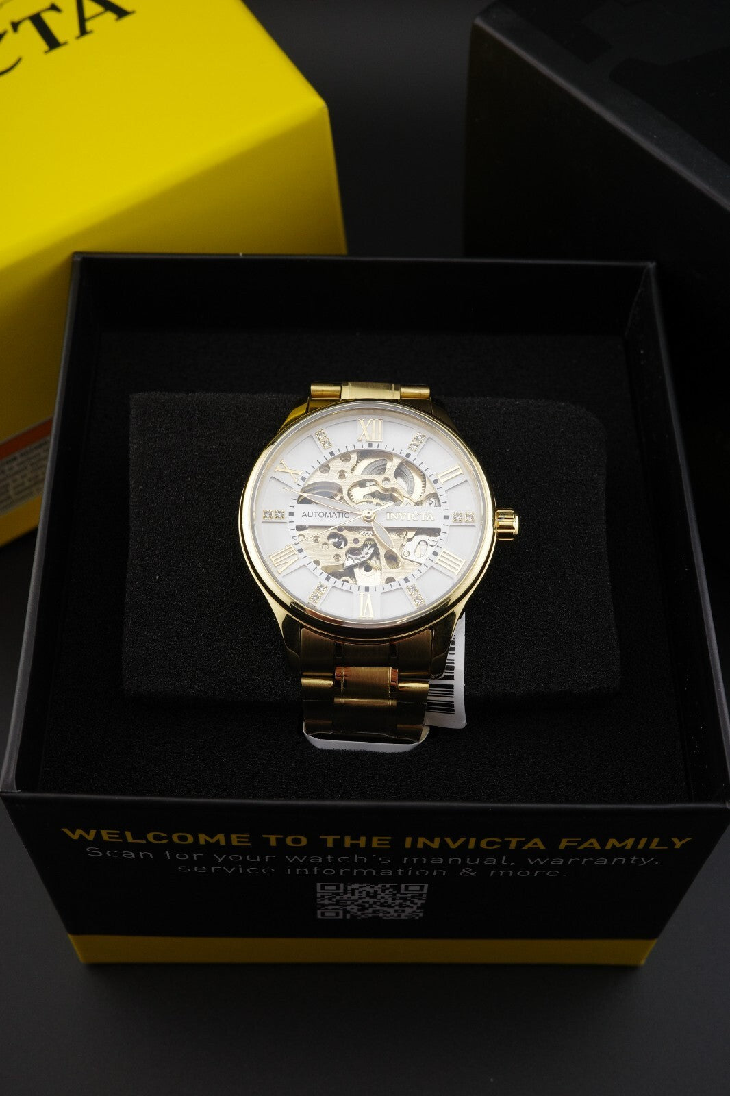 Invicta Objet D Art 69116 Men’s Automatic Watch 40mm Gold Skeleton - New & Boxed
