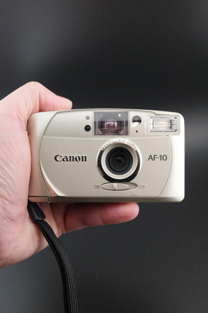 Canon AF-10 35mm Film Camera 26mm Autofocus Point and Shoot - Tested & Working