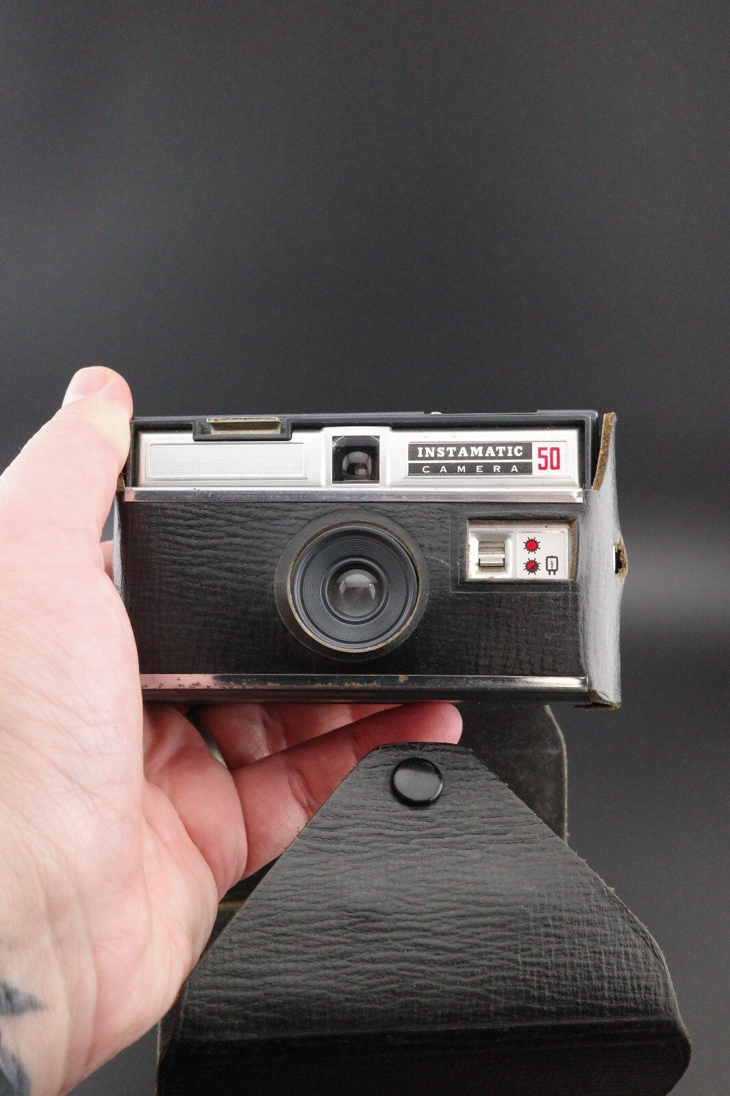 Vintage 1960s Kodak Instamatic 50 126 Film Camera & Case - Tested & Working