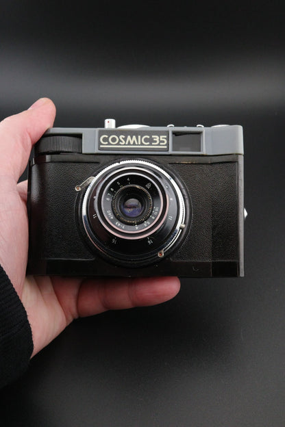 Cosmic 35 Vintage 35mm Film Camera + Original Case Faulty Spares Repair Display