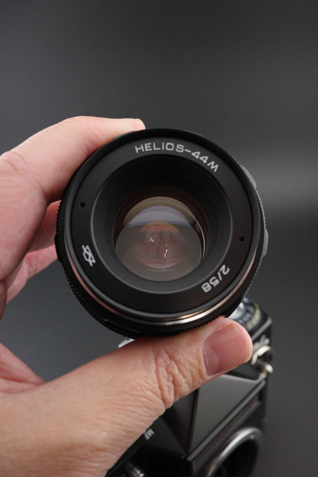 Zenit EM 35mm Film Camera + Helios 44M 2/58 + External LightMeter - Read Details