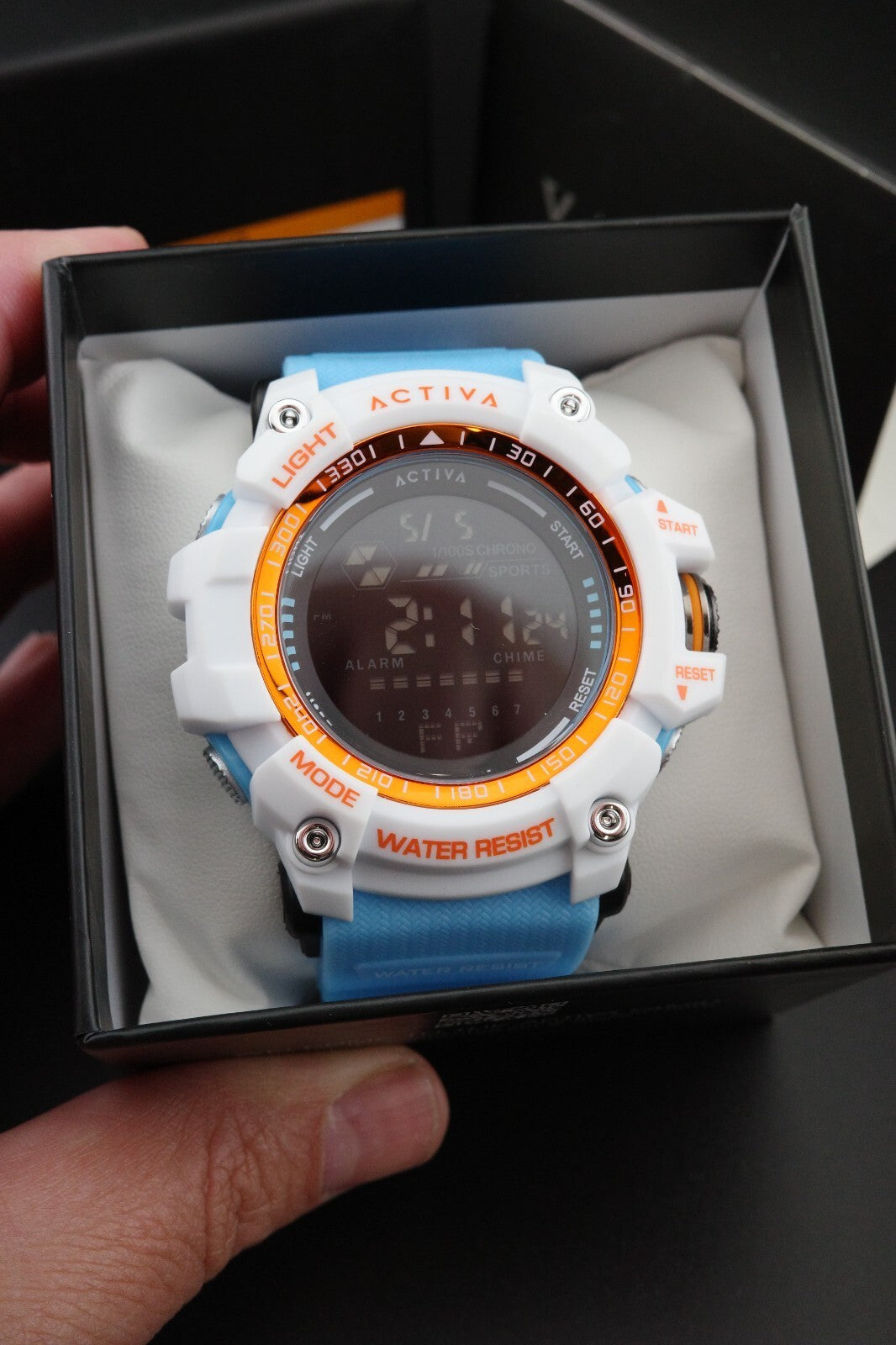 Activa x Invicta Mens Digital Watch 56mm Light Blue - Brand New & Boxed