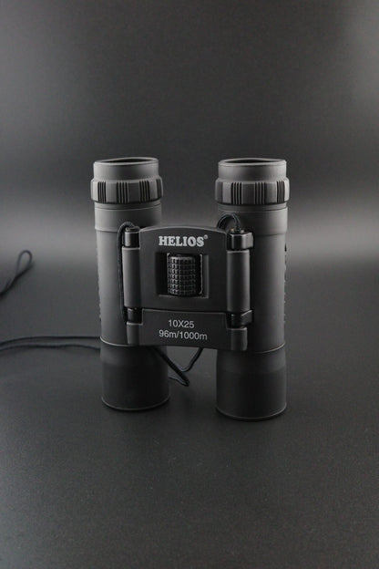 Helios 10 x 25 Compact Travel Binoculars and Case - 96M-1000M