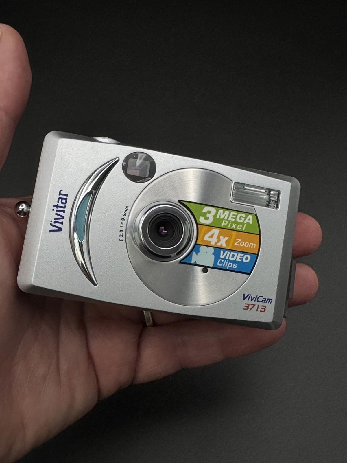 Fully Working & Boxed Vivitar Vivicam 3713 3MP Compact Digital Camera + SD Card