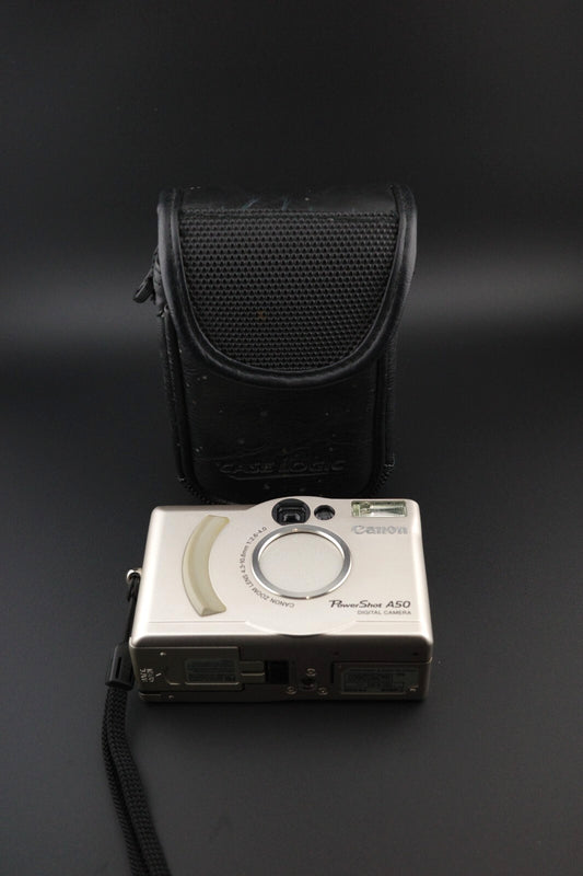 Canon PowerShot A50 1.3MP CCD Vintage Digital Camera + CF Card Tested & Working