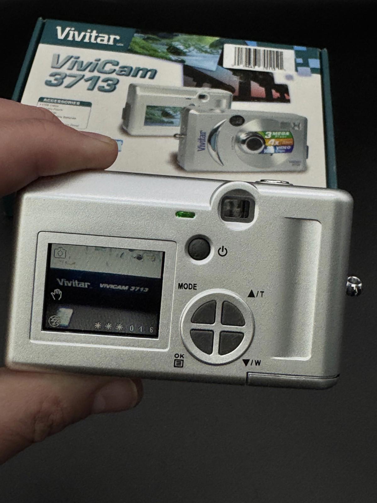 Fully Working & Boxed Vivitar Vivicam 3713 3MP Compact Digital Camera + SD Card