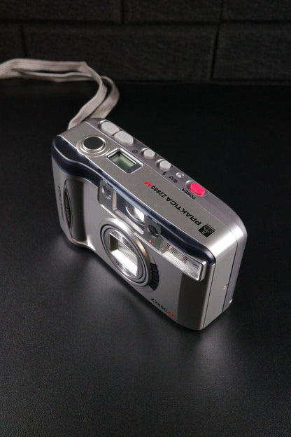 Praktica Power Zoom Z2860 AF 35mm Point & Shoot Film Camera with Case - Working