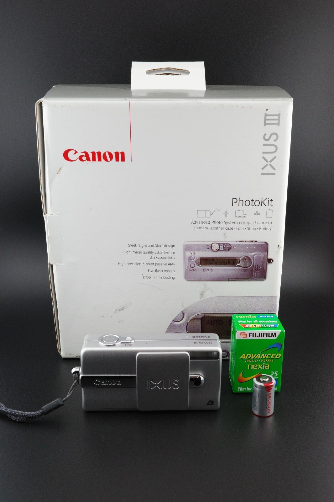 Canon Ixus III Vintage APS Film Camera - Boxed With Expired Film - Working