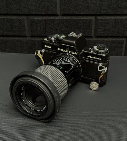 Praktica BCA Electronic 35mm SLR Camera + Pentacon 70-210mm Lens - Working