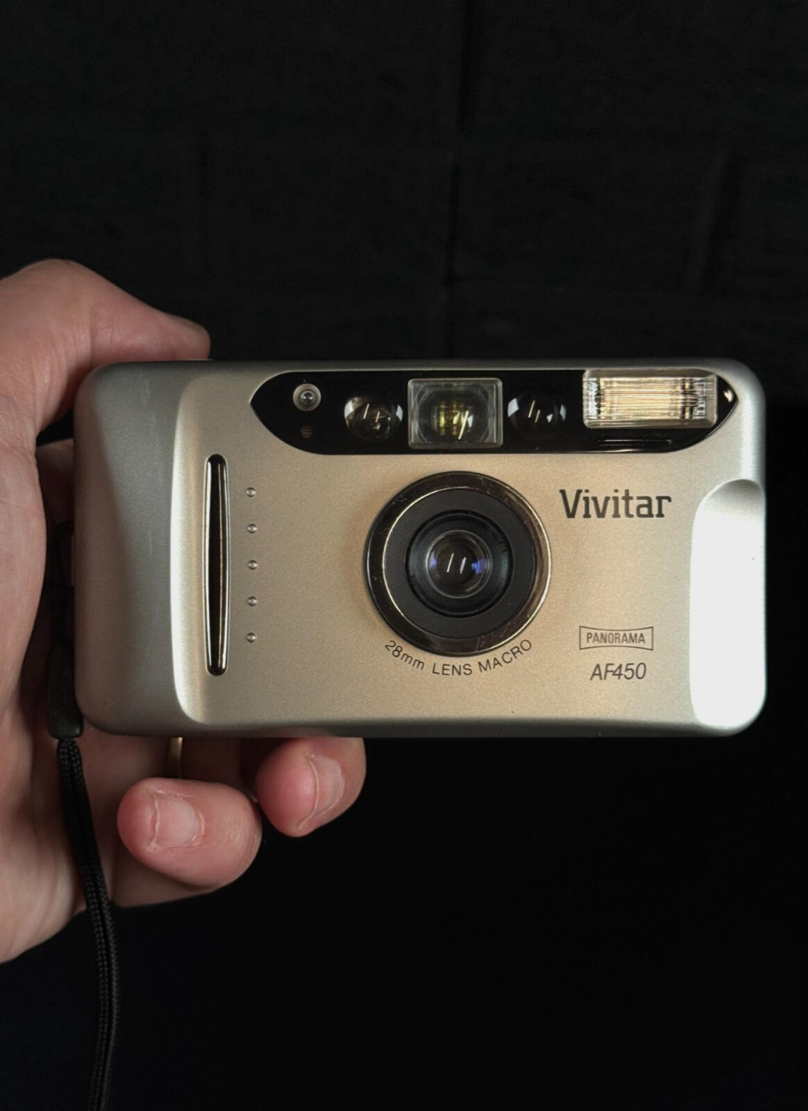 Working Vivitar AF450 Compact 35mm Film Camera 28mm Macro Lens Panorama