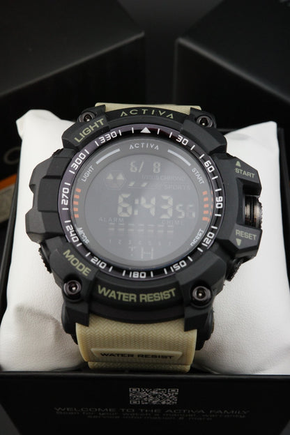 Activa Strike X Invicta ACW8020-002 Men's Digital Watch 56mm Beige - New & Boxed