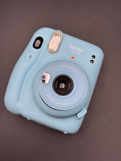 Fujifilm Instax Mini 11 Baby Blue Instant Camera + Film & Batteries - Working