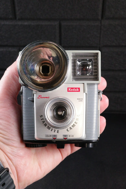 Kodak Brownie Starmite 1960's 127 Film Camera + Case & Instructions - Working