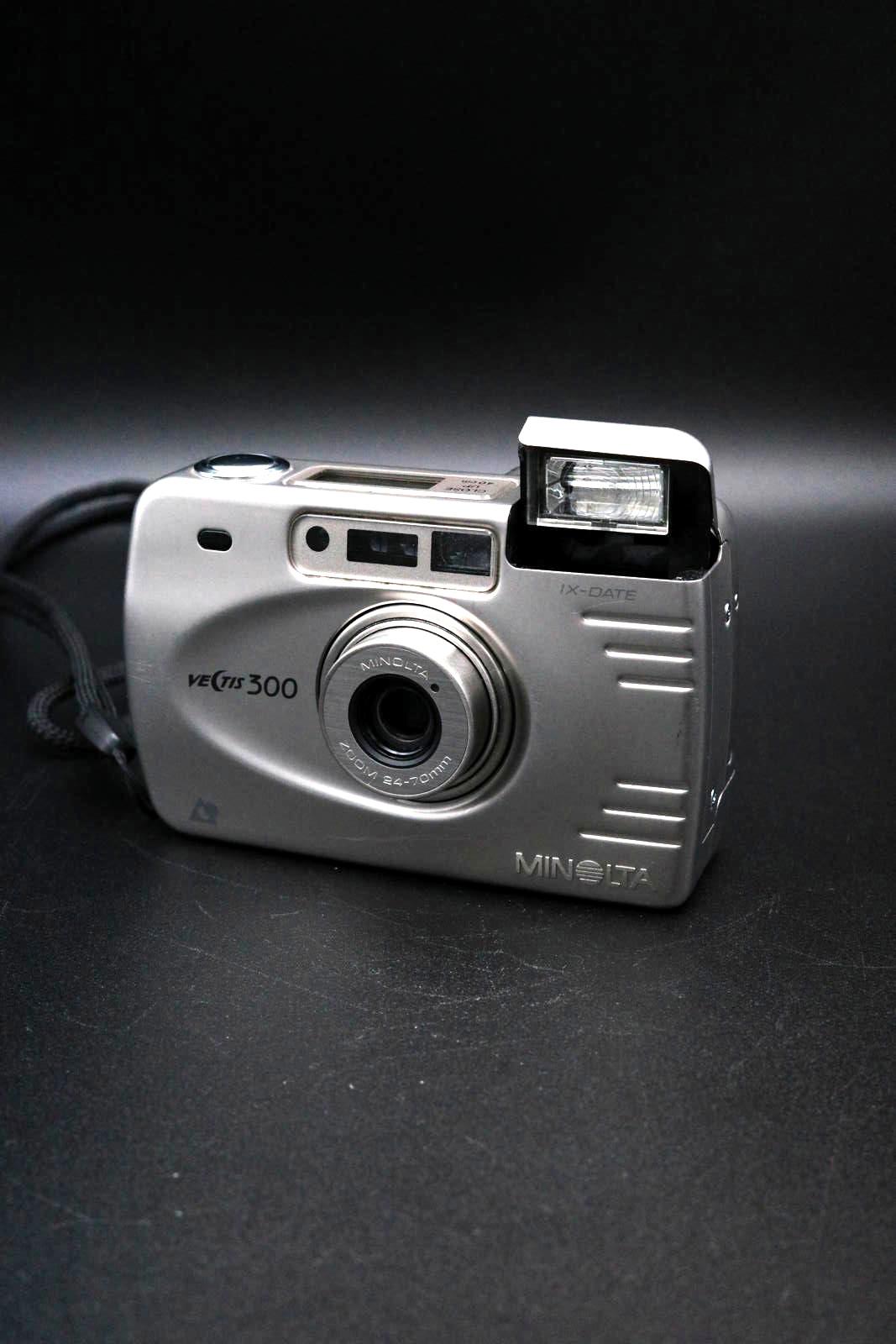 Vintage Minolta Vectis 300 Stainless Steel APS Film Camera - Tested Working