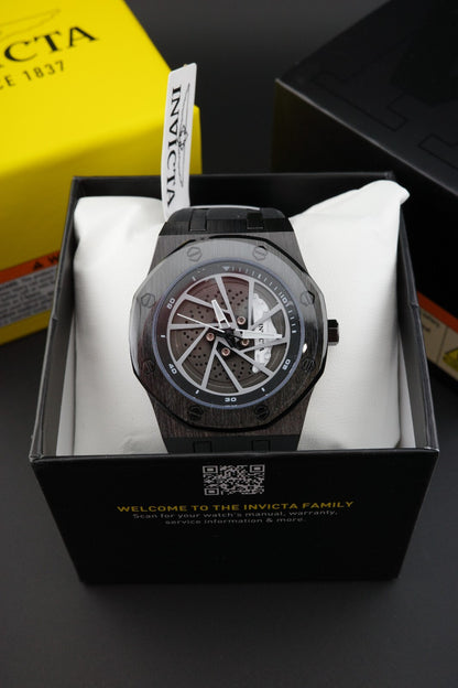 Invicta Speedway Rim 69489 Men's Racing 42mm Black Quartz Watch Brand New Boxed