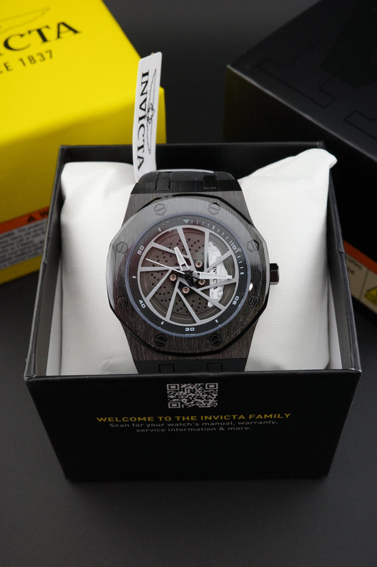 Invicta Speedway Rim 69489 Men's Racing 42mm Black Quartz Watch Brand New Boxed
