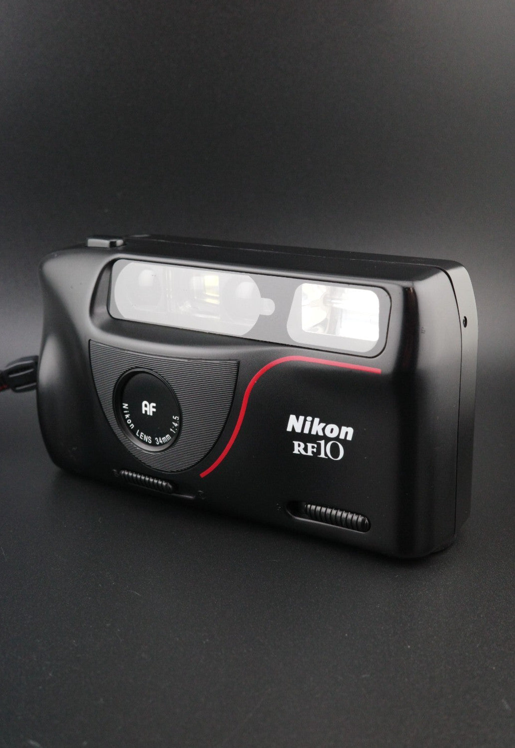 Nikon RF10 Vintage 35mm Film Camera + Batteries and Case - Film Tested & Working