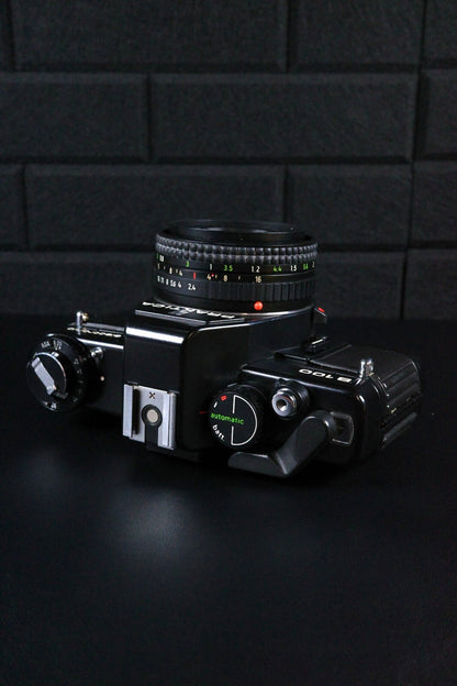 Praktica B200 Electronic 35mm Film Camera + Pentacon 50mm f2.4 Lens - Working