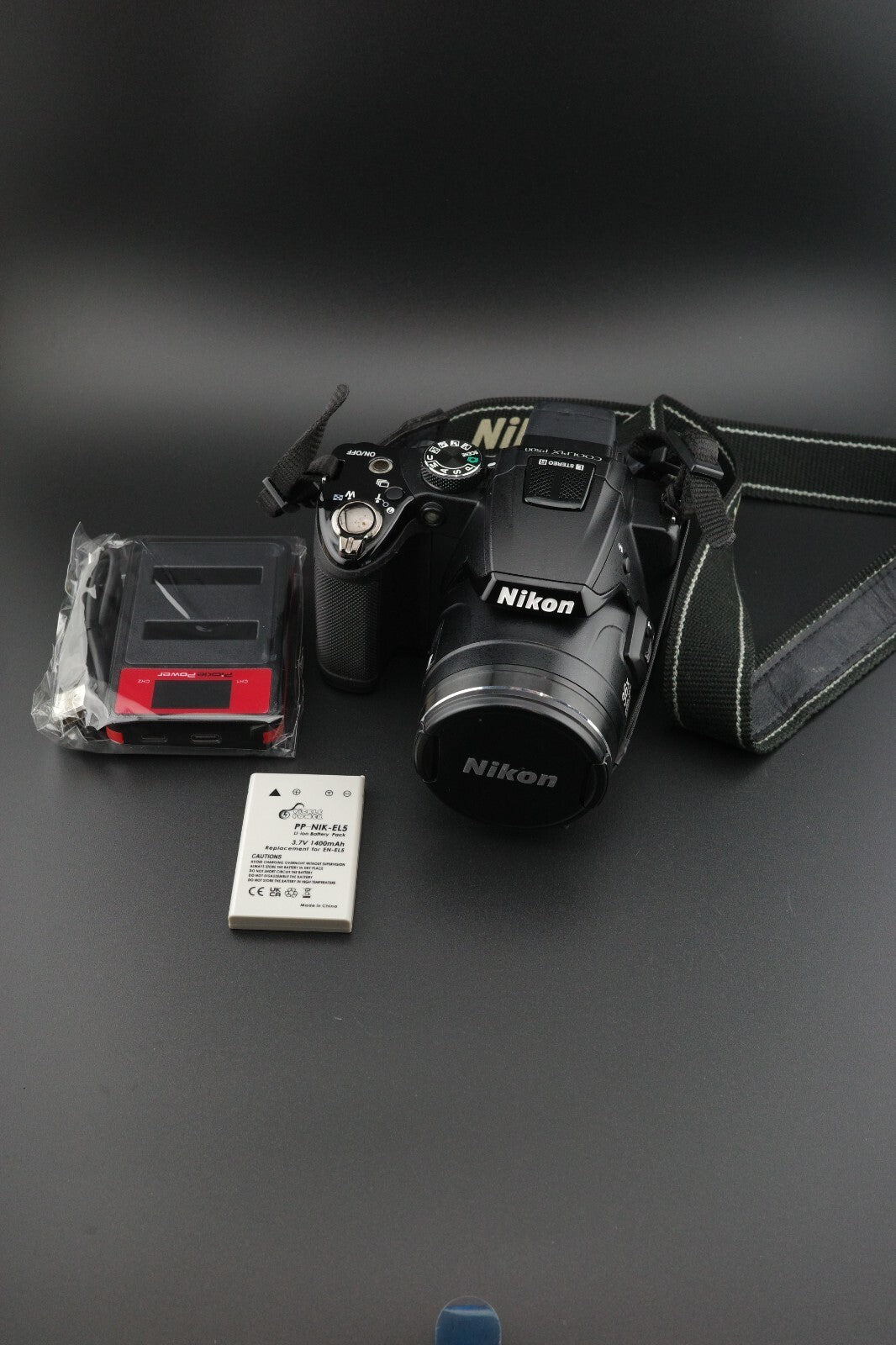 Nikon Coolpix P500 12.1MP 36x Zoom Digital Bridge Camera + New Battery / Charger