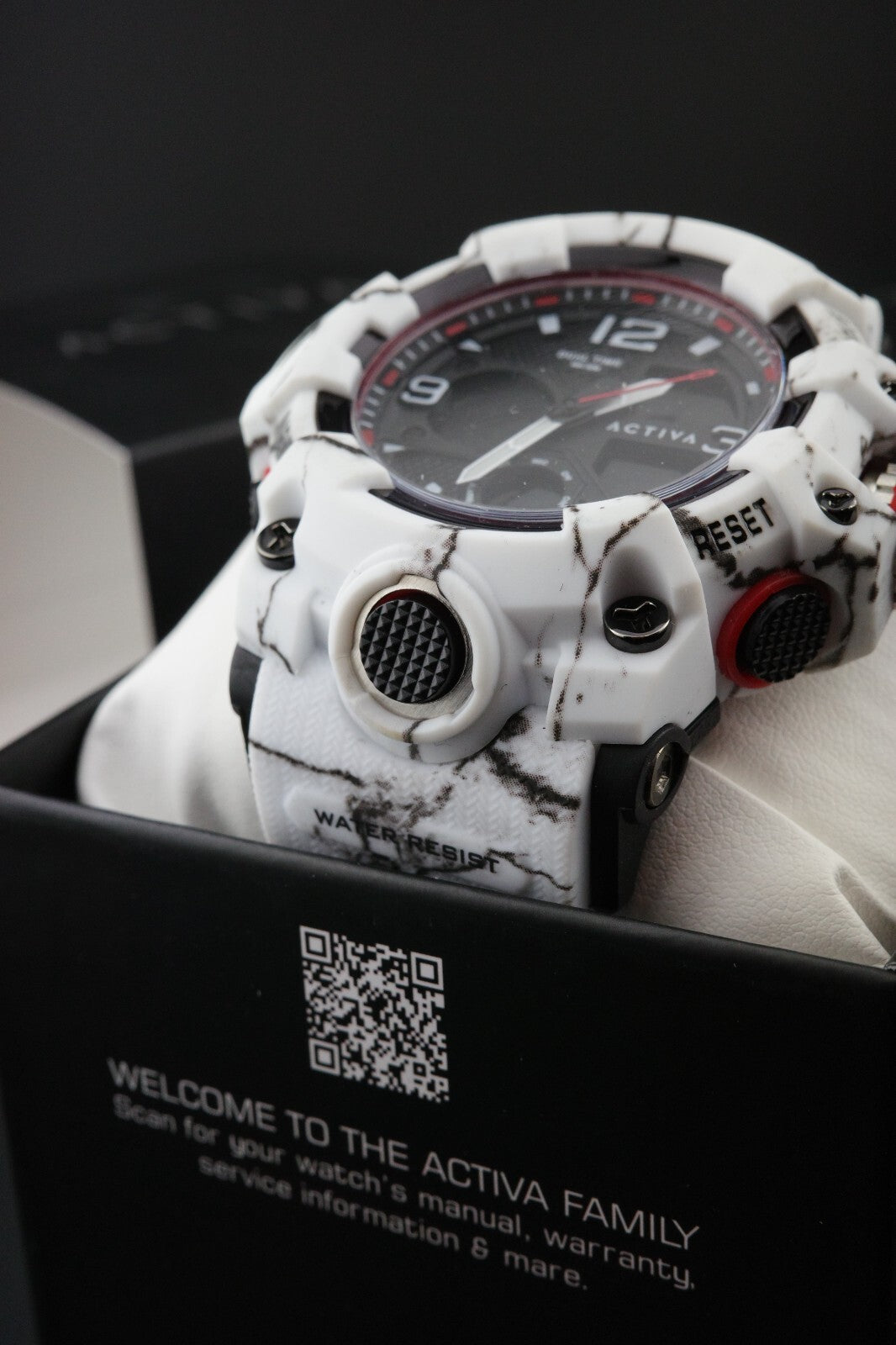 Brand New & Boxed - Activa X Invicta ACW8008-003 Men's Digital Watch 49mm White Camouflage