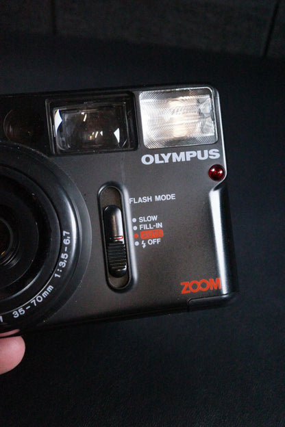 Olympus AZ-1 Zoom Vintage 1980's 35mm Film Point & Shoot Camera - Fully Working